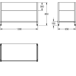 Bild von KWC MAXF140-70 Untergestell zu Maxima Material:Edelstahl, Materialtyp:1.4301 Chromnickelstahl V2A, Materialstärke:1 mm, Art.Nr. : 2000057108