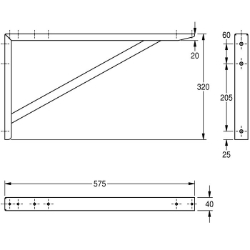 Bild von KWC MAXIMA MAXB600 Konsole Material:Edelstahl, Materialtyp:1.4301 Chromnickelstahl V2A, Materialstärke:1.5 mm, Art.Nr. : 2000057092