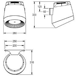 Bild von KWC F5 F5DR2003 Haartrockner Luftmenge:190 Kubikmeter/Stunde, Eingangsspannung Hz:50 Hertz (1/Sekunde), Eingangsspannung V:230 Volt, Art.Nr. : 2030052324