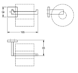 Bild von KWC CUBUS CUBX211HP Ersatz-WC-Rollenhalter hochgl. Füllmenge:1, Schloss:kein Schloss, Material:Edelstahl, Art.Nr. : 2000106365