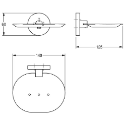 Bild von KWC FIRMUS FIRX107HP Seifenablage Material:Edelstahl, Materialtyp:1.4301 Chromnickelstahl V2A, Gesamttiefe:125 mm, Art.Nr. : 2000106285