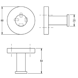 Bild von KWC FIRMUS FIRX010HP Kleiderhaken einzeln Anzahl der Haken:1, Material:Edelstahl, Materialtyp:1.4301 Chromnickelstahl V2A, Art.Nr. : 2000106279