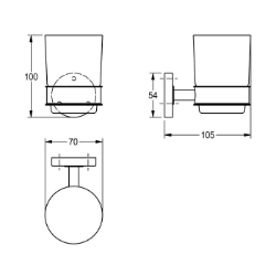 Bild von KWC MEDIUS MEDX006HP Becherhalter , Art.Nr. : 2000106251