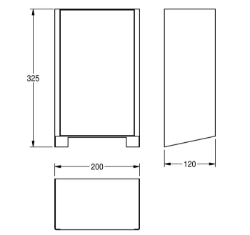 Bild von KWC EXOS. ZEXOS220W Front EXOS220 ESG-Glas weiß , Art.Nr. : 2030035360