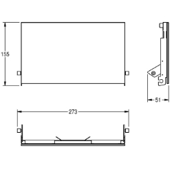 Bild von KWC EXOS. ZEXOS676EW Glasfront WC-Rollenhalter , Art.Nr. : 2030034712