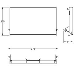 Bild von KWC EXOS. ZEXOS676W Front EXOS676 ESG-Glas weiß , Art.Nr. : 2030034711