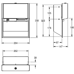 Bild von KWC EXOS. EXOS676EW WC-Doppelrollenhalter Maximale Tiefe/Durchmesser Verbrauchsmaterial:120 mm, Maximale Breite Verbrauchsmaterial:100 mm, Füllmenge:2, Art.Nr. : 2030034669