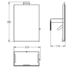 Bild von KWC EXOS. ZEXOS611B Front ESG-Glas schwarz , Art.Nr. : 2030034650