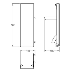 Bild von KWC EXOS. ZEXOS616B Glasfront Seifenspender , Art.Nr. : 2030022948