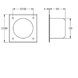 Bild von KWC HEAVY-DUTY HDTX673E WC-Papierrollenfach Füllmenge:1, Füllmenge Me:Rollen, Schloss:kein Schloss, Art.Nr. : 2000102704