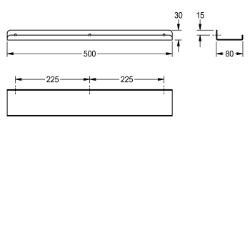 Bild von KWC HEAVY-DUTY TA500HD Ablage Material:Edelstahl, Materialtyp:1.4301 Chromnickelstahl V2A, Materialstärke:2 mm, Art.Nr. : 2000102702