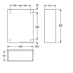 Bild von KWC RODAN RODX607 Abfallbehälter Sackhalterung:optional, Füllvolumen:60 Liter, Klappe:optional, Art.Nr. : 2000101351