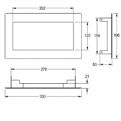 Bild von KWC RODAN RODX605TT Abfall-Abwurfklappe Material:Edelstahl, Materialtyp:1.4301 Chromnickelstahl V2A, Materialstärke:0.8 mm, Art.Nr. : 2000101211