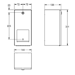 Bild von KWC RODAN RODX672 WC-Rollenhalter Maximale Tiefe/Durchmesser Verbrauchsmaterial:115 mm, Maximale Breite Verbrauchsmaterial:115 mm, Füllmenge:2, Art.Nr. : 2000090072