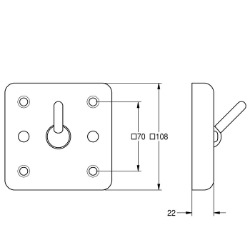 Bild von KWC HEAVY-DUTY HDTX692 Kleiderhaken Anzahl der Haken:1, Material:Edelstahl, Materialtyp:1.4301 Chromnickelstahl V2A, Art.Nr. : 2000090046