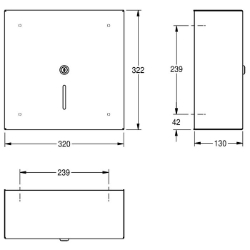 Bild von KWC HEAVY-DUTY RH320 WC-Großrollenhalter Maximale Tiefe/Durchmesser Verbrauchsmaterial:300 mm, Maximale Breite Verbrauchsmaterial:120 mm, Füllmenge:1, Art.Nr. : 2000057717