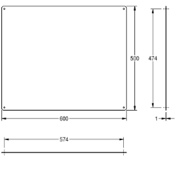 Bild von KWC CHRH601 Spiegel Verdeckte Befestigung:nein, Material:Edelstahl, Materialtyp:1.4301 Chromnickelstahl V2A, Art.Nr. : 2000056956