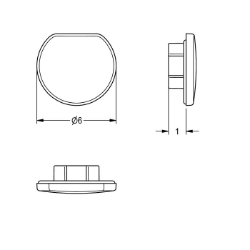 Bild von KWC ASSX9004 Stopfen verchromt Gesamttiefe:6 mm, Gesamthöhe:2 mm, Gesamtbreite:6 mm, Art.Nr. : 2030053006