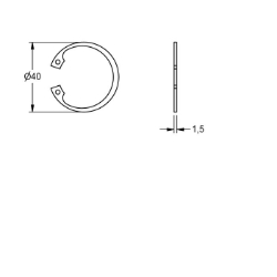 Bild von KWC ASSX9003 Sicherungsring Gesamttiefe:40 mm, Gesamthöhe:1.5 mm, Gesamtbreite:40 mm, Art.Nr. : 2030048357