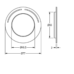 Bild von KWC ASXT9002 Rosette Füllmenge:1, Mengeneinheit:Stücke, Art.Nr. : 2030047081