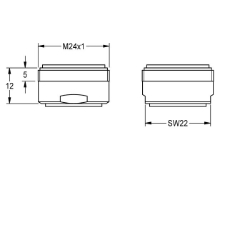 Bild von KWC ASXX1008 Luftsprudler 3,0 l/min Gesamttiefe:26 mm, Gesamthöhe:13 mm, Gesamtbreite:26 mm, Art.Nr. : 2030041424