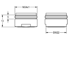 Bild von KWC ETAPS0037 Laminarstrahlregler Gesamttiefe:26 mm, Gesamthöhe:13 mm, Gesamtbreite:26 mm, Art.Nr. : 2030012352