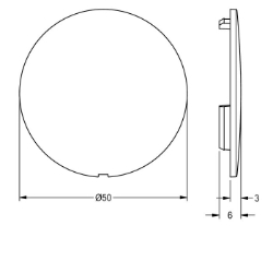 Bild von KWC EAQLT0002 Abdeckplättchen Füllmenge:1, Mengeneinheit:Stück, Art.Nr. : 2030003258