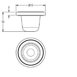 Bild von KWC ASXX1017 Siebe Gesamttiefe:15 mm, Gesamthöhe:10 mm, Gesamtbreite:15 mm, Art.Nr. : 2000104702