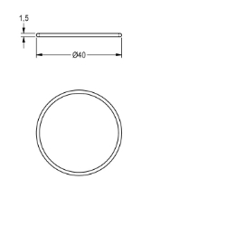 Bild von KWC ASSV1003 O-Ring, blau Gesamttiefe:40 mm, Gesamthöhe:1.5 mm, Gesamtbreite:40 mm, Art.Nr. : 2030042950