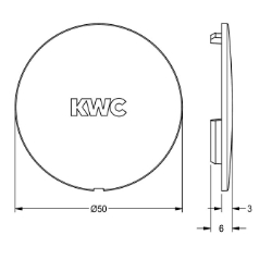 Bild von KWC ESHOW0059 Abdeckplättchen Füllmenge:1, Mengeneinheit:Stück, Art.Nr. : 2030031443