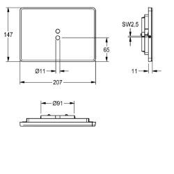 Bild von KWC EPR3O0004 Edelstahlabdeckplatte , Art.Nr. : 2000109488