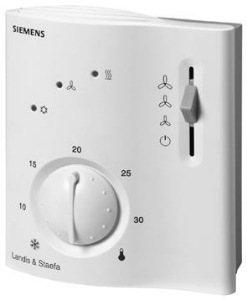 Bild von Siemens RCC10 Raumthermostat für 2-Rohr-Ventilatorkonvektoren, AC 230 V, Stellsignal 2-Punkt, Rückluftfühler - so lange Vorrat Art. Nr.: RCC10