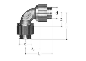 Bild von JRG Sanipex Bogen 90°, d  (mm) :12, Art.Nr. : 5520.012 - neu