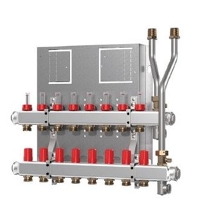 Bild von Danfoss EvoFlat Edelstahlverteiler SG mit 2 Heizkreisen, Art.Nr. :145H0902