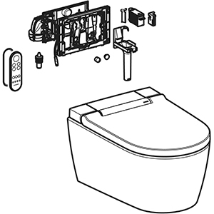 Bild von Geberit AquaClean Sela Wand-WC Komplettanlage weiss / KeraTec, Art.Nr. :146.226.01.1