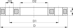 Bild von +GF+ Flansche PP-Stahl, d mm: 180, Art.Nr.: 727700718