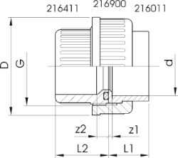 Bild von +GF+ Klebeverschraubung PVC-U metrisch, Grösse: 75, Art.Nr.: 721510112