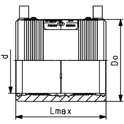 Bild von +GF+ ELGEF Plus Elektroschweiss Muffe PE100 d75-315mm / SDR11, d mm: 140, Art.Nr.: 753911616