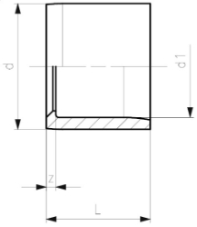 Bild von +GF+ Reduktion kurz PVC-U metrisch, Grösse: 12‑ 8, Art.Nr.: 721900329