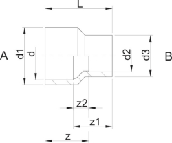 Bild von +GF+ PRO-FIT Reduktion PVC-U metrisch, Grösse: 20‑ 12 PRO‑Fit, Art.Nr.: 721910909