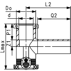 Bild von +GF+ ELGEF Plus Tee 90° PE100 d20-63mm / SDR11, d mm: 32, Art.Nr.: 753211608