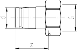 Bild von +GF+ iFIT Übergangs-Verschraubungs-Modul Messing Flachdichtend, Grösse: 25/32 ‑ 3/4", Art.Nr.: 762101281