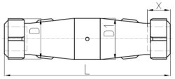 Bild von +GF+ PRIMOFIT Kupplung lang verzinkt Für Stahlrohr, Dimension ″: 2", Art.Nr.: 775152056