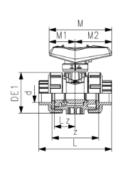 Bild von +GF+ PROGEF Standard Kugelhahn Typ 546 Pro Mit Schweissmuffen PP-H ISO, Grösse: 16, Art.Nr.: 167546401