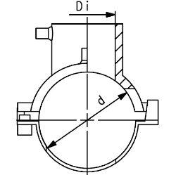 Bild von +GF+ ELGEF Plus Elektroschweiss Anschlussschelle PE100 d63-400mm / SDR11, d mm: 63, Art.Nr.: 193137037