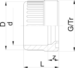 Bild von +GF+ Einschraubteil PVC-U metrisch, Grösse: 16, Art.Nr.: 721840105