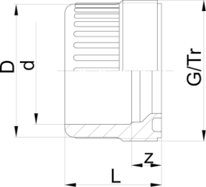 Bild von +GF+ Einschraubteil PVC-U metrisch, Grösse: 110, Art.Nr.: 721840114