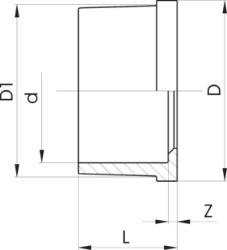 Bild von +GF+ Einlegteil PVC-U metrisch, Grösse: 20, Art.Nr.: 721500106