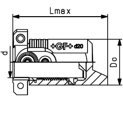 Bild von +GF+ ELGEF Plus Endkappe PE100 d20-63mm / SDR11, d mm: 20, Art.Nr.: 753961606