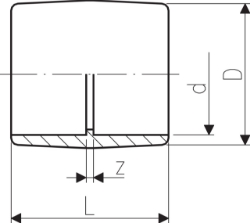 Bild von +GF+ PROGEF Standard Muffe egal PN10, Grösse: 32, Art.Nr.: 727910108